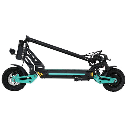 MOTORUN V2 electric scooter folded for storage and transport