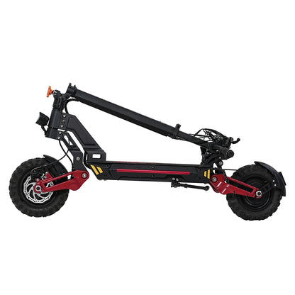 MOTORUN V2-Plus electric scooter folded for storage and transport